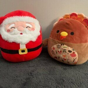 Holiday Squishmallows (Santa (Nick)& Turkey (Gobrianna))